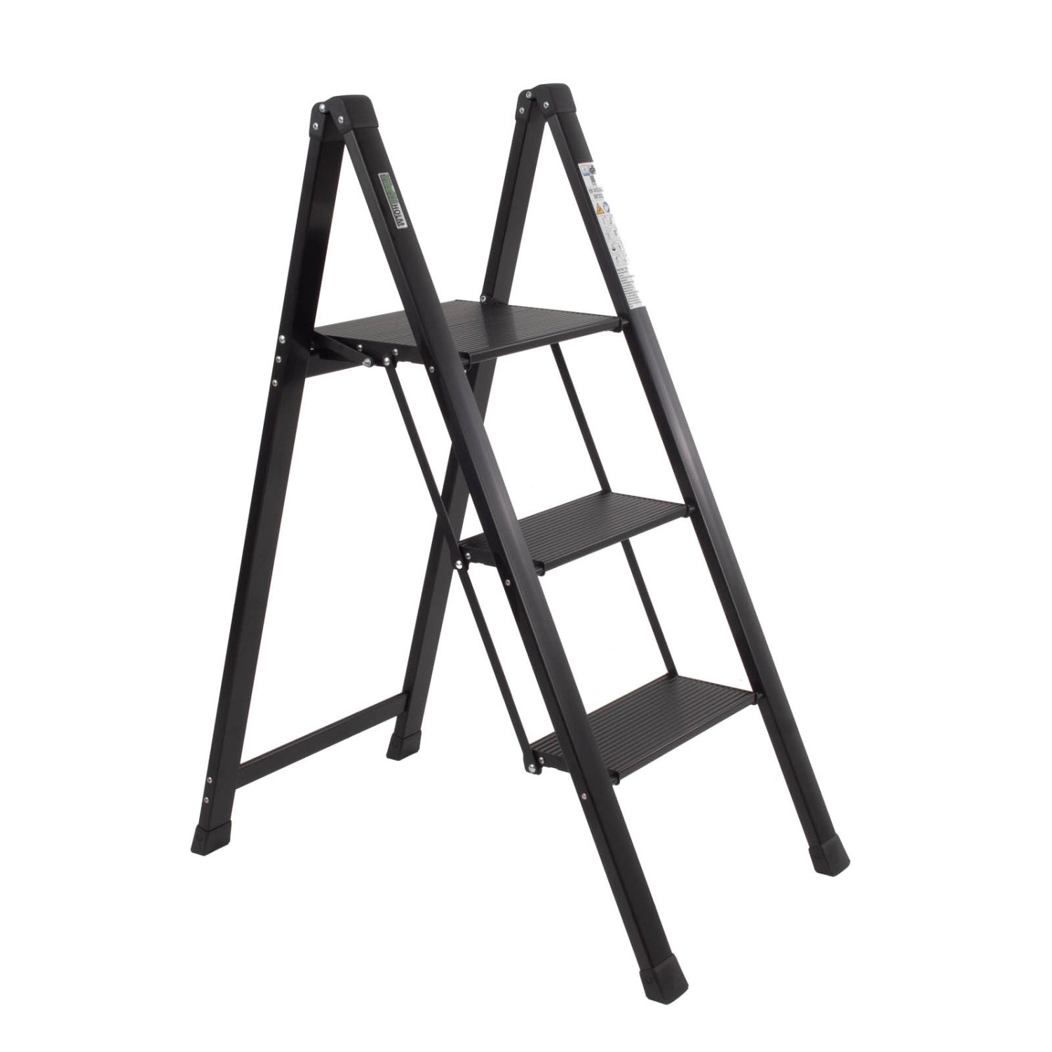 TRUTZHOLM Alu Trittleiter 3 Stufig Klappbar 150kg Anti Rutsch Trittflächen günstig online kaufen