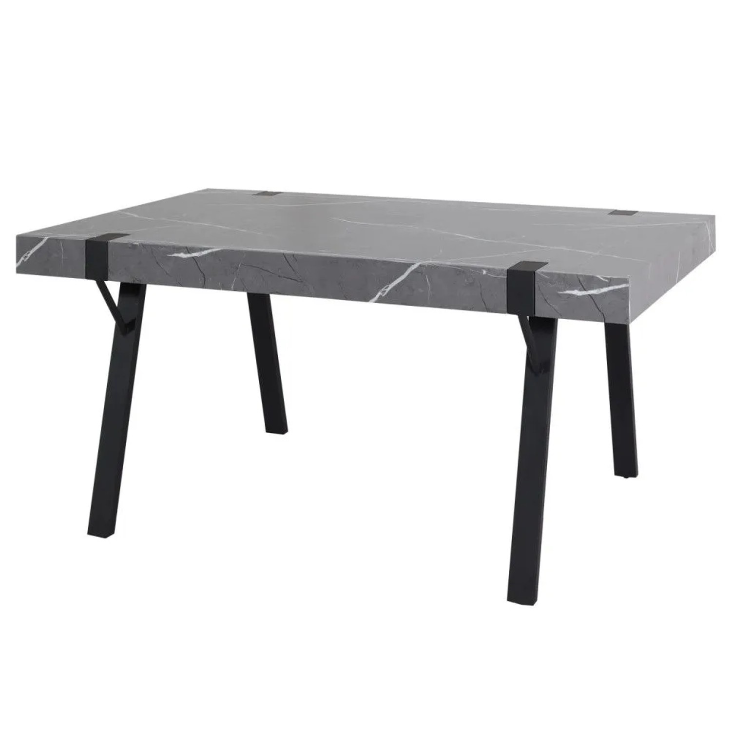 MCW Esstisch L54 150x90cm Marmor-Optik Grau 150x90cm