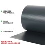 Anthrazitfarbene KARAT PVC Sichtschutzstreifen Rolle (19cm x 35m) für Gartenzäune.