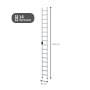 PROREGAL Stufen-Anlegeleiter mit 16 Stufen aus Aluminium, ohne Traverse.