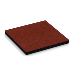 WARCO Fallschutzplatte, ziegelrot, 50x50 cm, für Spielplatz & Garten