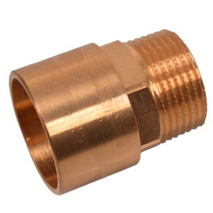 Kirchhoff Übergangsnippel, 12 mm x 21 mm, blank, für Lötfittings.