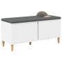 vidaXL Flurbank mit Kissen mit Speicher mit Tür Weiß 100 x 38 x 46 cm 891536_3