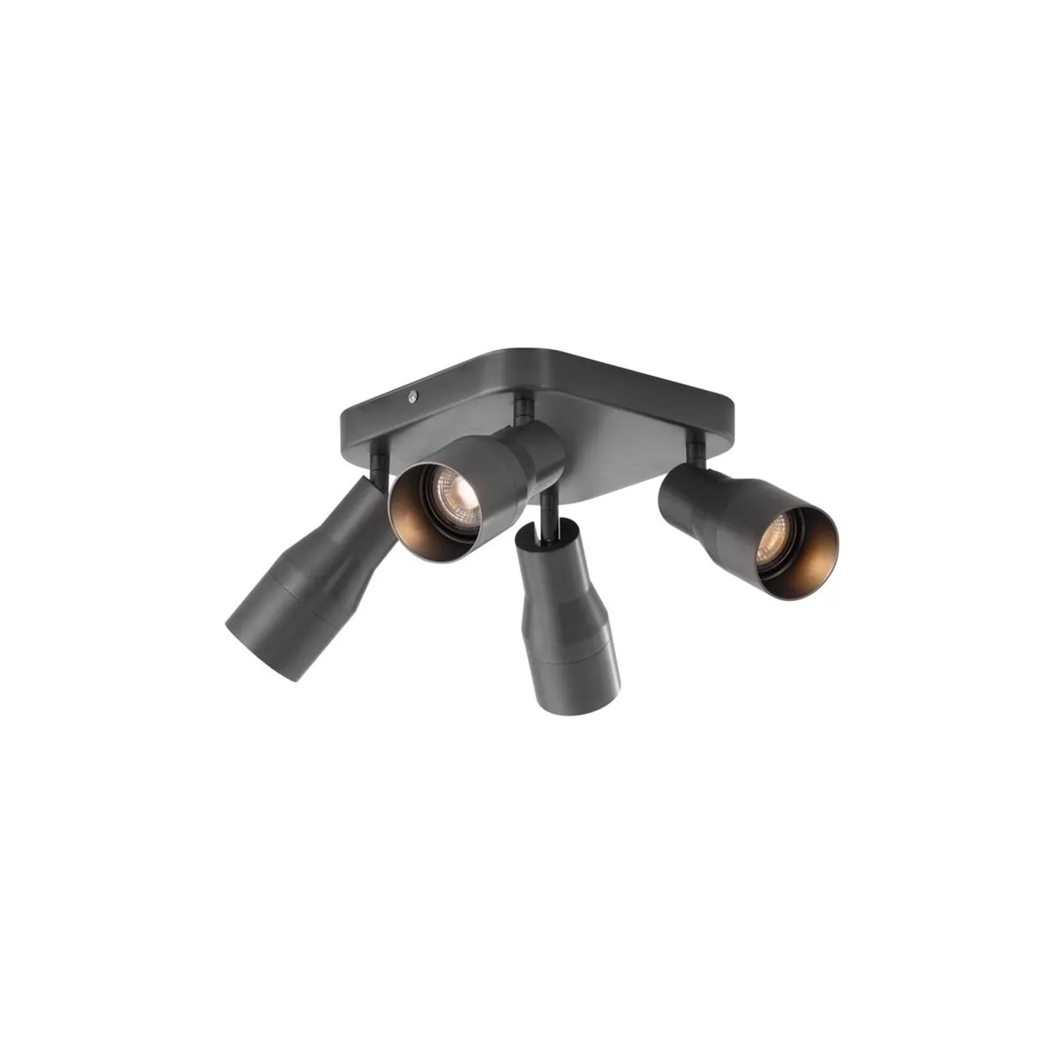 QAZQA Deckenstrahler Gunmetal GU10 50 mm Quadratisch 4 Flammig Stanley