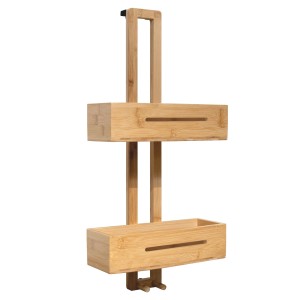 Schulte Duschablage aus Bambus zum Einhängen, 60x28x15cm. Praktisches Duschregal aus Bambus.