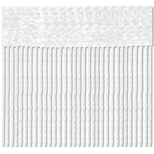 2er Pack Bestlivings Fadenvorhang, weiße Gardine/Raumteiler, 90x240 cm.