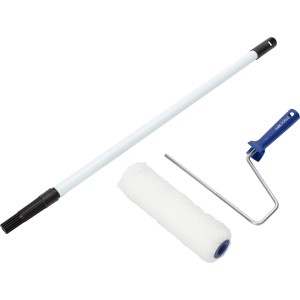 LUX Farbroller Kunstfell 25cm mit Teleskopstange, Teil eines Maler-Sets.