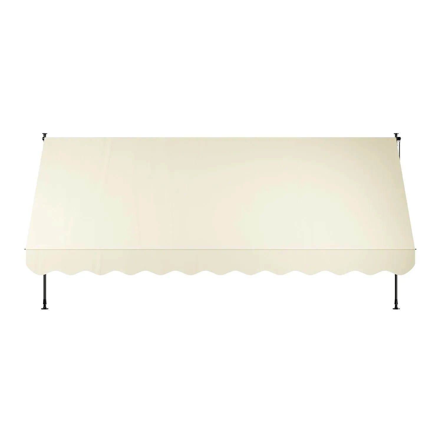 Beige Klemmmarkise Kapstadt 400x120 cm für Balkon und Terrasse.