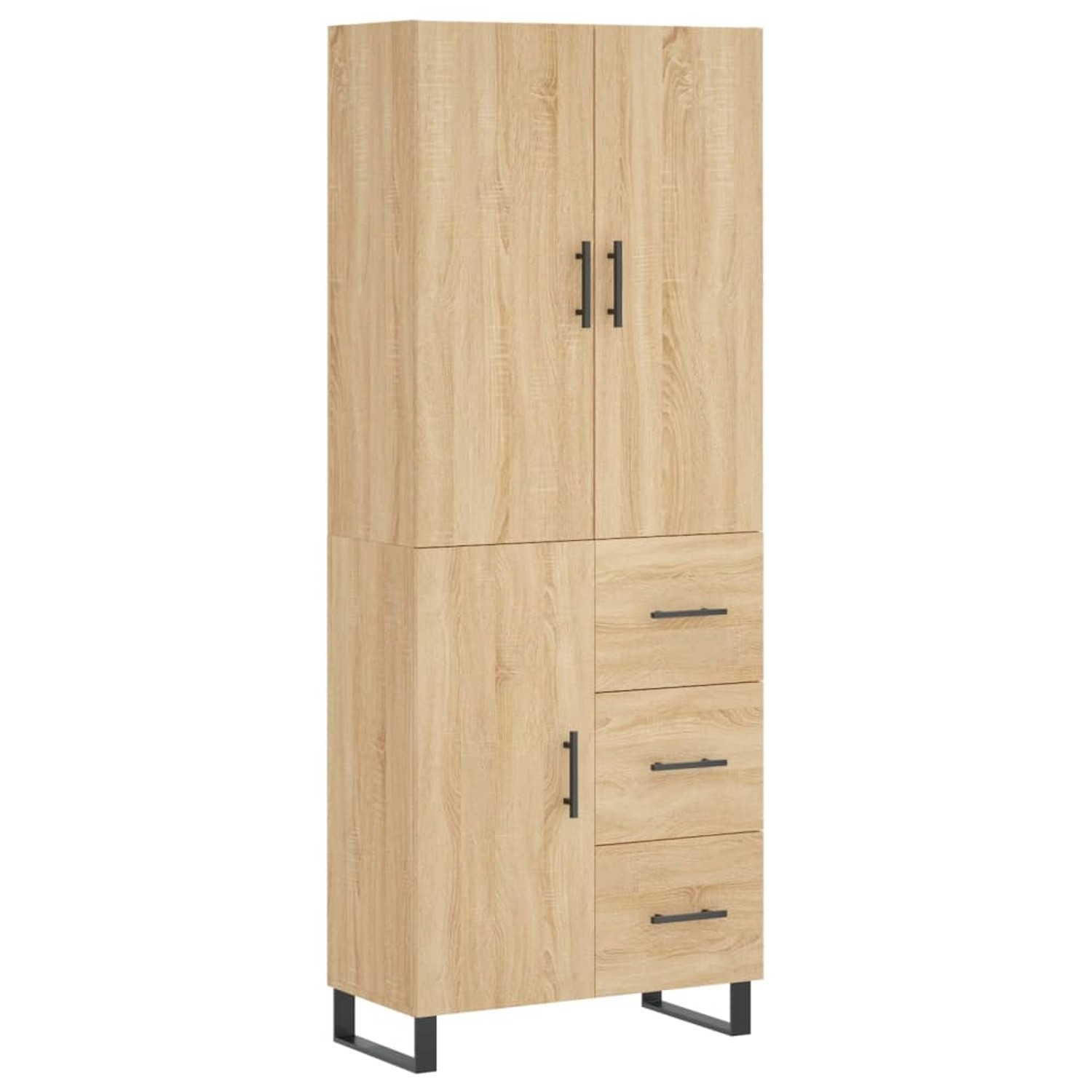 vidaXL Highboard Sonoma-Eiche 69,5x34x180 cm Holzwerkstoff 3195926 günstig online kaufen