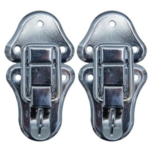 HMF 14986-09 Spannverschluss mit Schlossöse 2 Stück 50 x 95 mm Silber Verzinkt