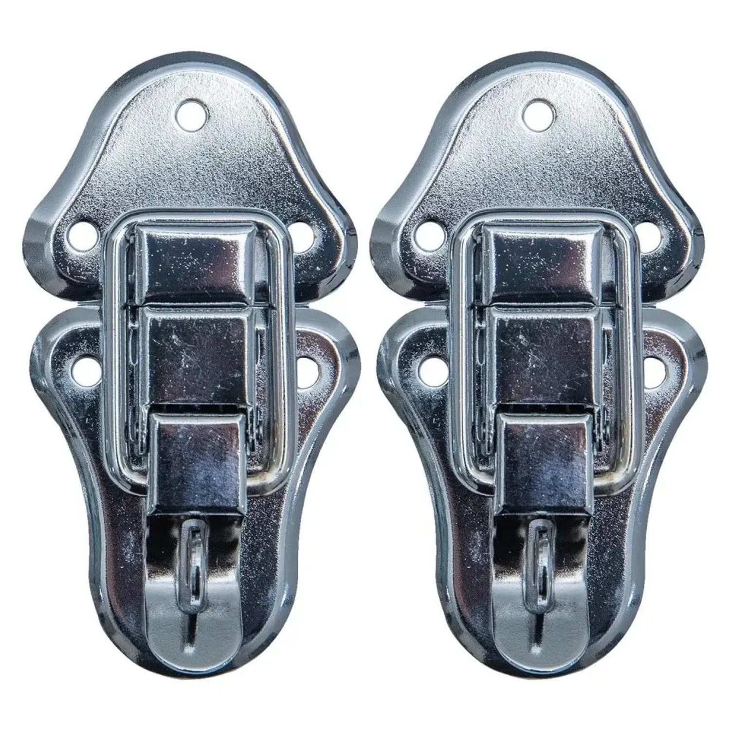 HMF 14986-09 Spannverschluss mit Schlossöse 2 Stück 50 x 95 mm Silber Verzinkt