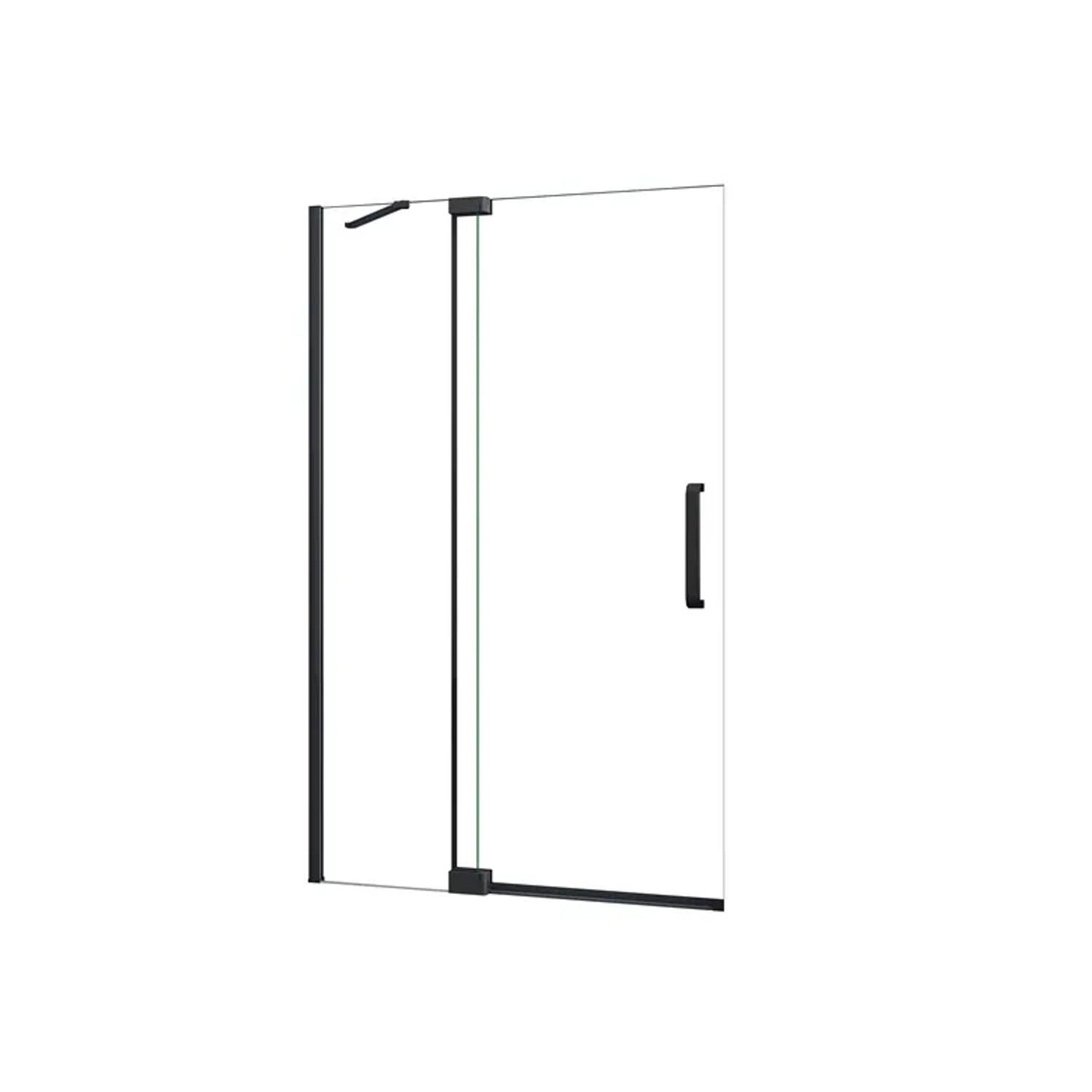 Duschparadies Walk In Duschtür 96 x 195 cm Drehtür 8mm Nano Glas Dusche Duschabtrennung Schwarzrahmen
