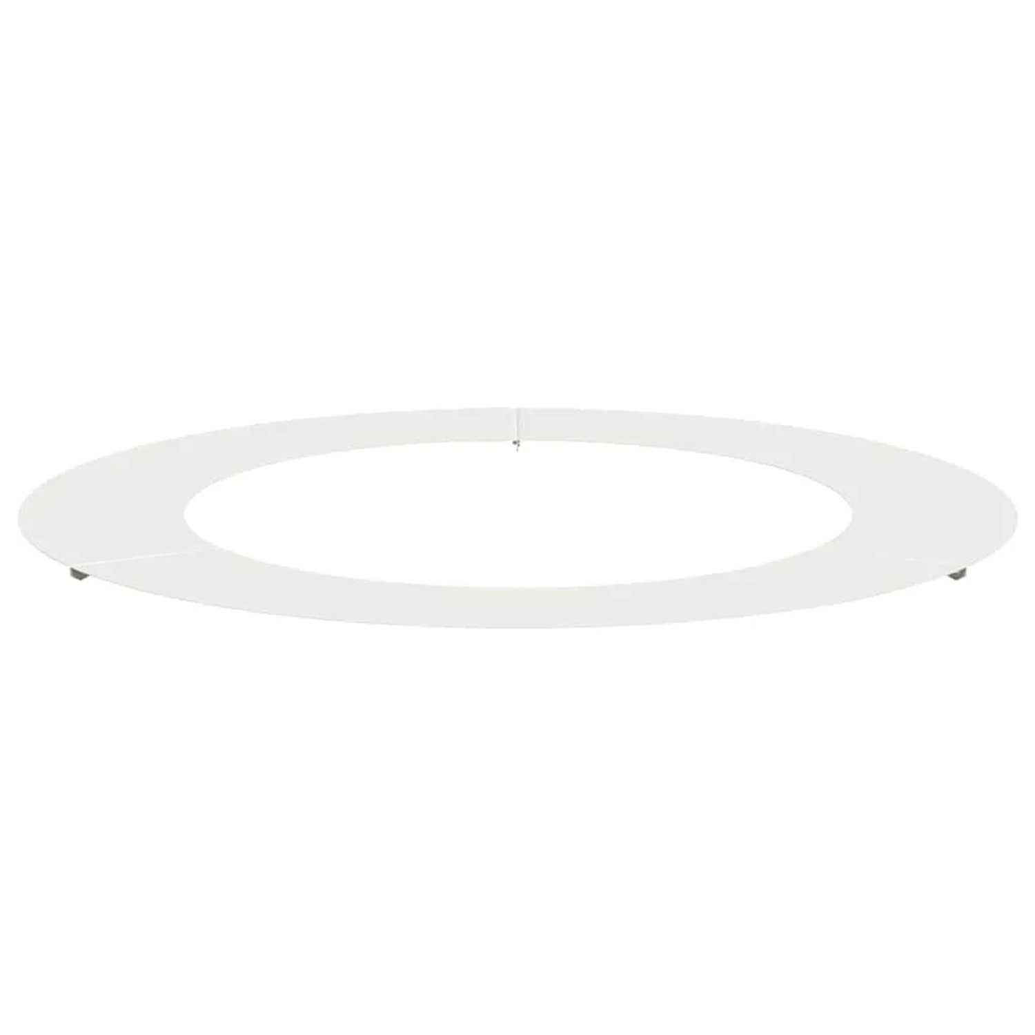 vidaXL Geeignet für Flachen Baumring Weiß Ø60/90 cm Stahl 873706