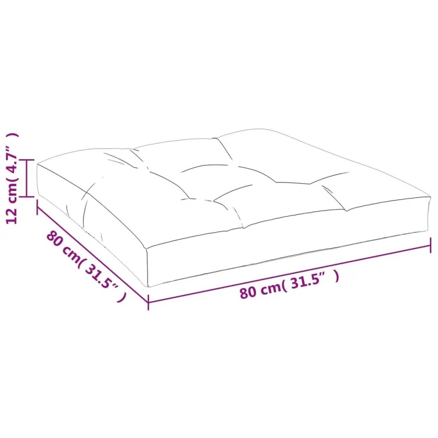 vidaXL Palettenkissen 2-Tlg Beige Stoff 360714_9