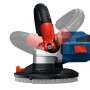 Bosch Professional GBR 18V-15 S Akku-Betonschleifer mit drehbarem Handgriff für flexible Anwendung.