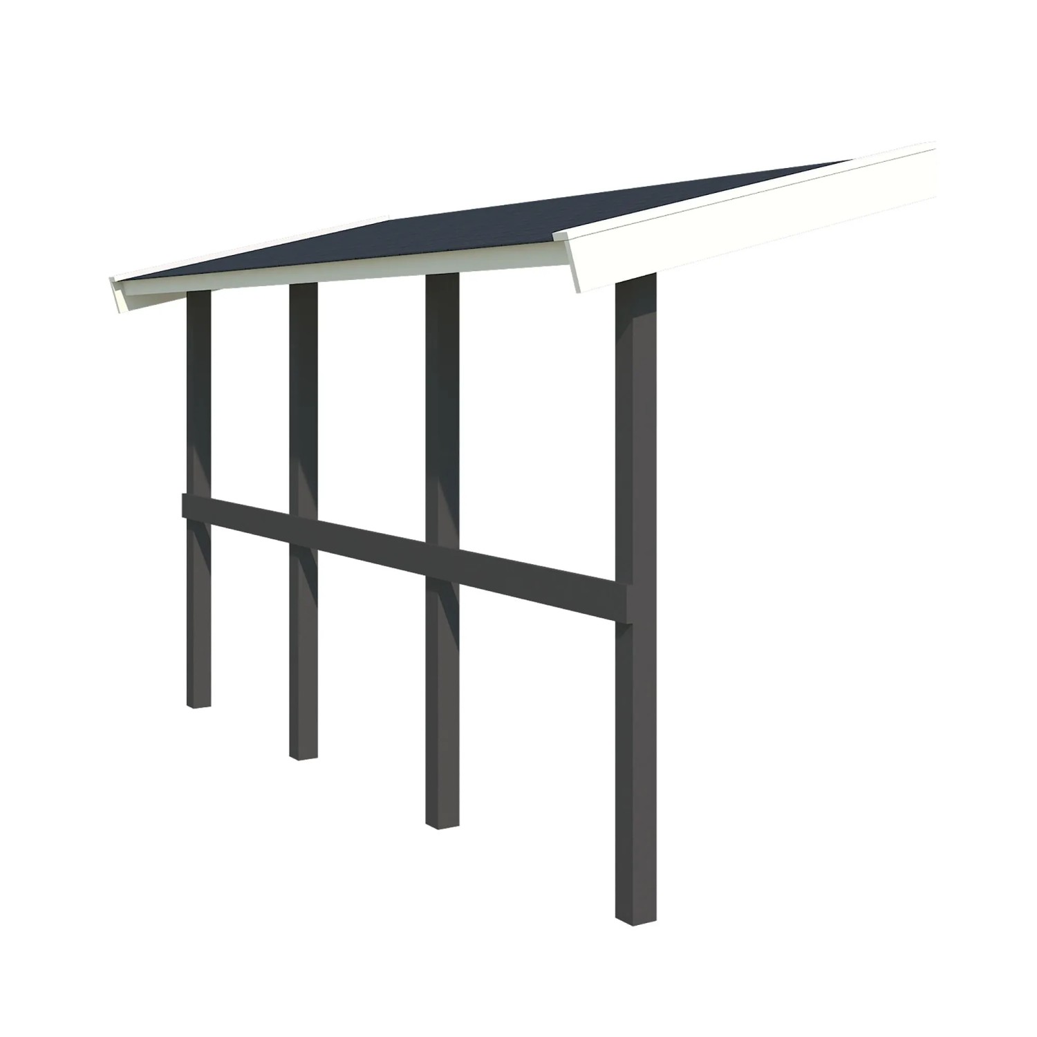 Lasita Schleppdach 90 cm x 300 cm Carbongrau