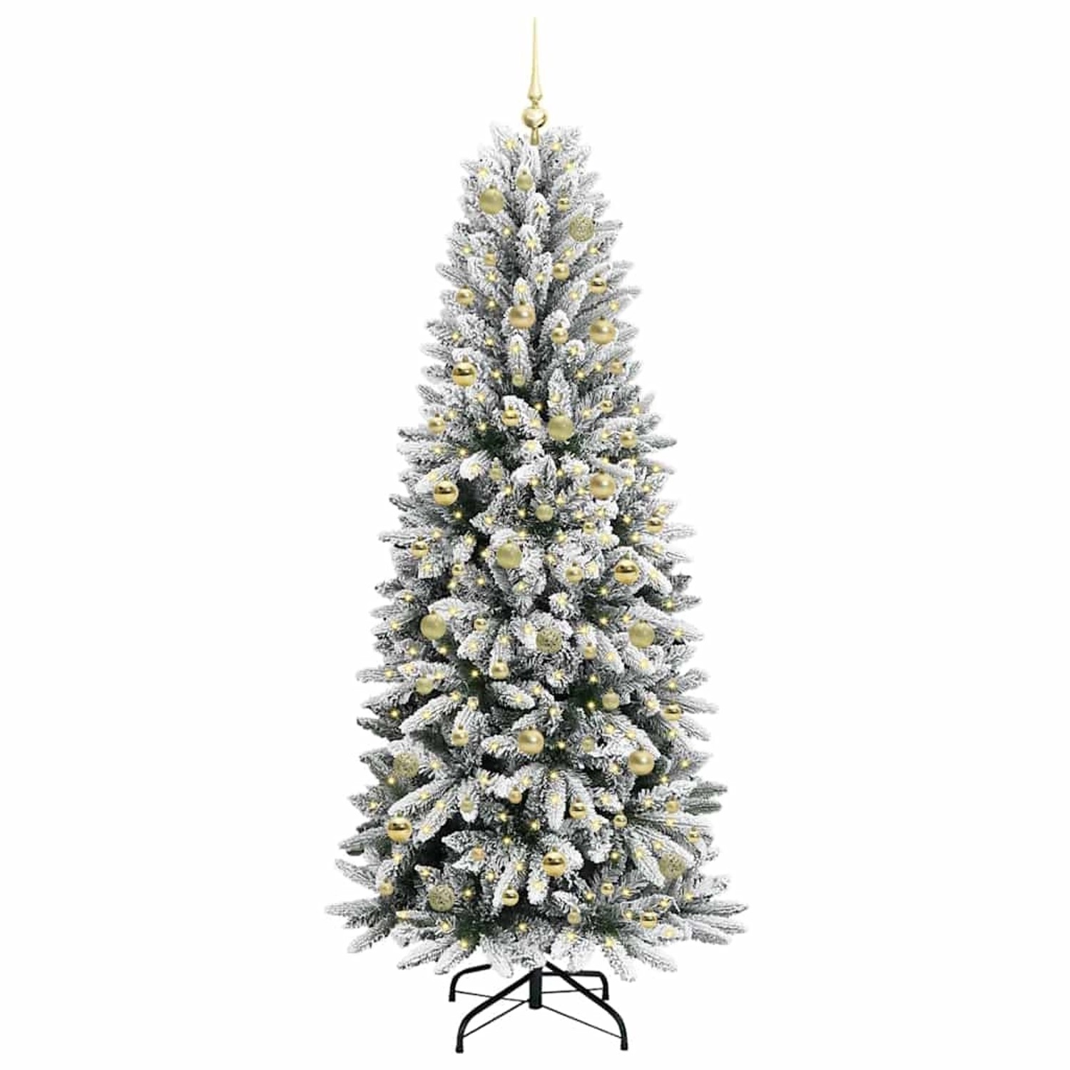 vidaXL Künstlicher Weihnachtsbaum mit 300 LEDs Weiß 78 x 78 x 210 cm 3396061
