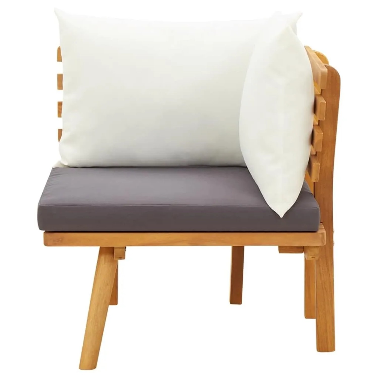 vidaXL Garten-Ecksofa mit Kissen Massivholz Akazie 46673_4