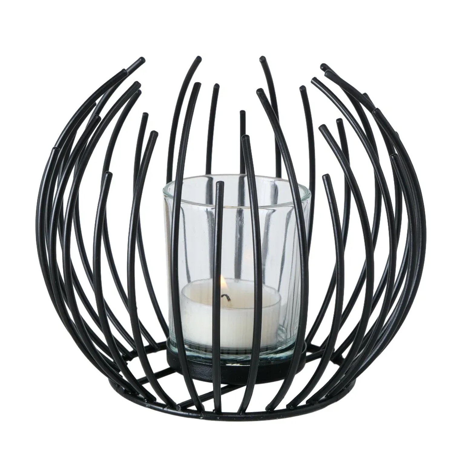 Boltze Windlicht Cylon Höhe 10 cm Schwarz