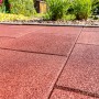 Terrasoft Fallschutzplatten, 3 cm, rotbraun, 10 m² Paket, Gummigranulat für Terrasse & Balkon.
