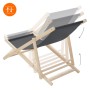 Verstellbarer ECD Germany Liegestuhl (10er Set) aus Holz, anthrazit, klappbar für Garten, Balkon oder Strand.
