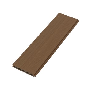 WPC-Steckzaunbrett Max, Farbe Teak, 14x2x179 cm. Zaunbau & Sichtschutz für den Garten.