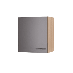 Respekta Oberschrank Merle, 50 cm, Grau. Hängeschrank mit grauer Tür und Metallgriff.