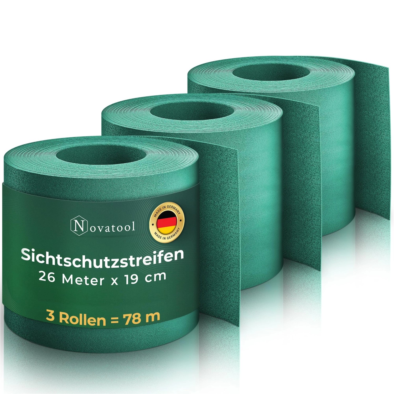 Novatool  PP 104m Rolle Sichtschutzstreifen für Doppelstabmattenzaun Grün f günstig online kaufen