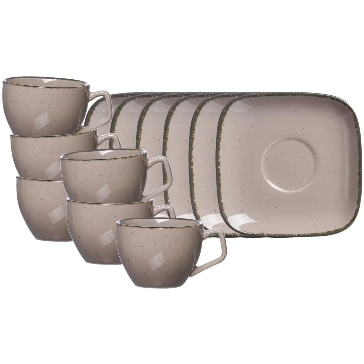 Ritzenhoff & Breker Casa Espressotasse mit Untertasse 6er Set Nougat