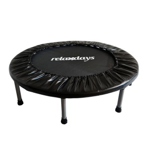 Relaxdays Indoor Trampolin Stahl Kunststoff Polyester Schwarz Klappbar Rutschfest 95 cm 7,4 kg