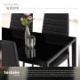 Tectake Esszimmergruppe Berlin 5 Teilig Esstisch Mit 4 Stühlen  120 x 70 x 75 cm Schwarz_5