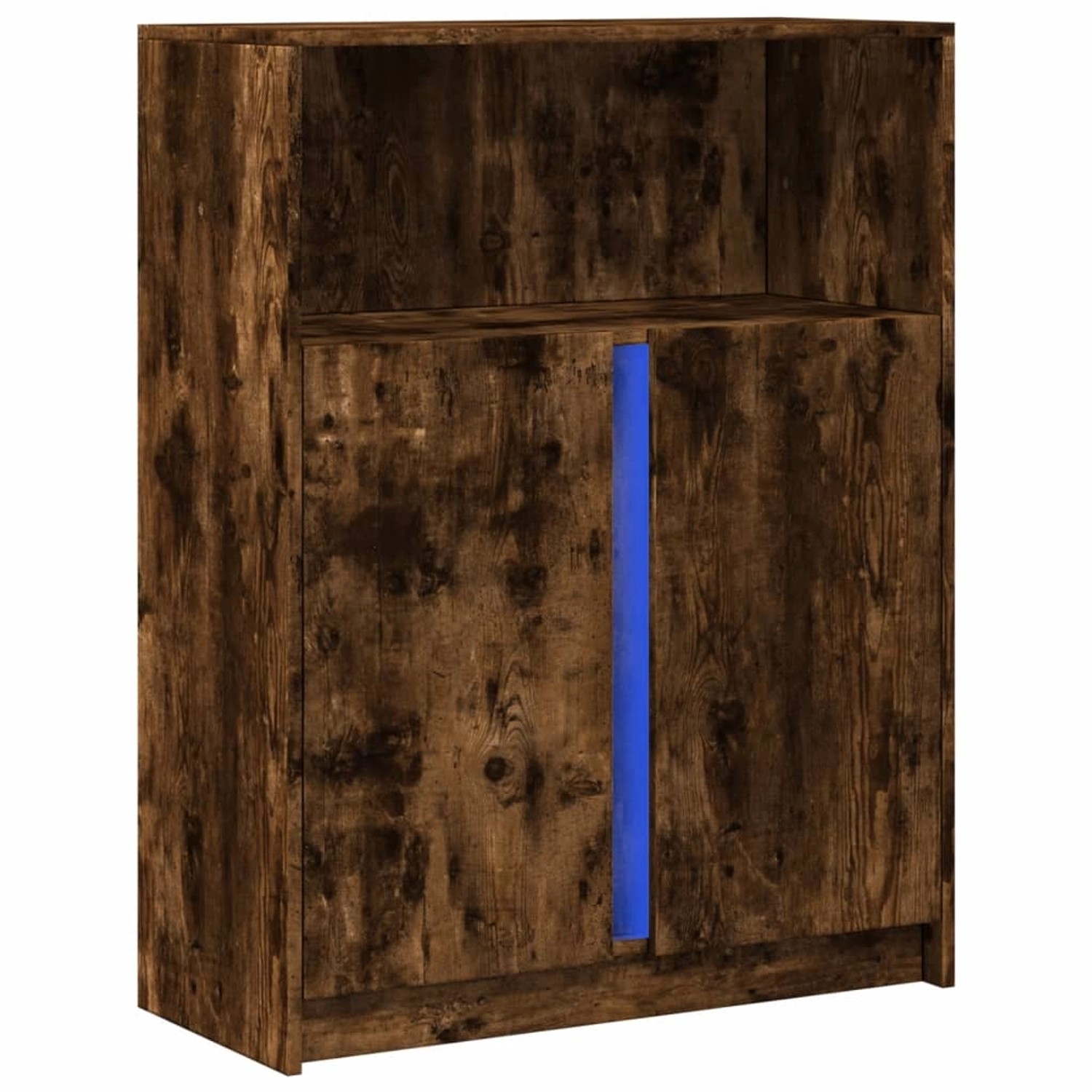 vidaXL LED-Sideboard Räuchereiche 77x34x100 cm Holzwerkstoff 852149