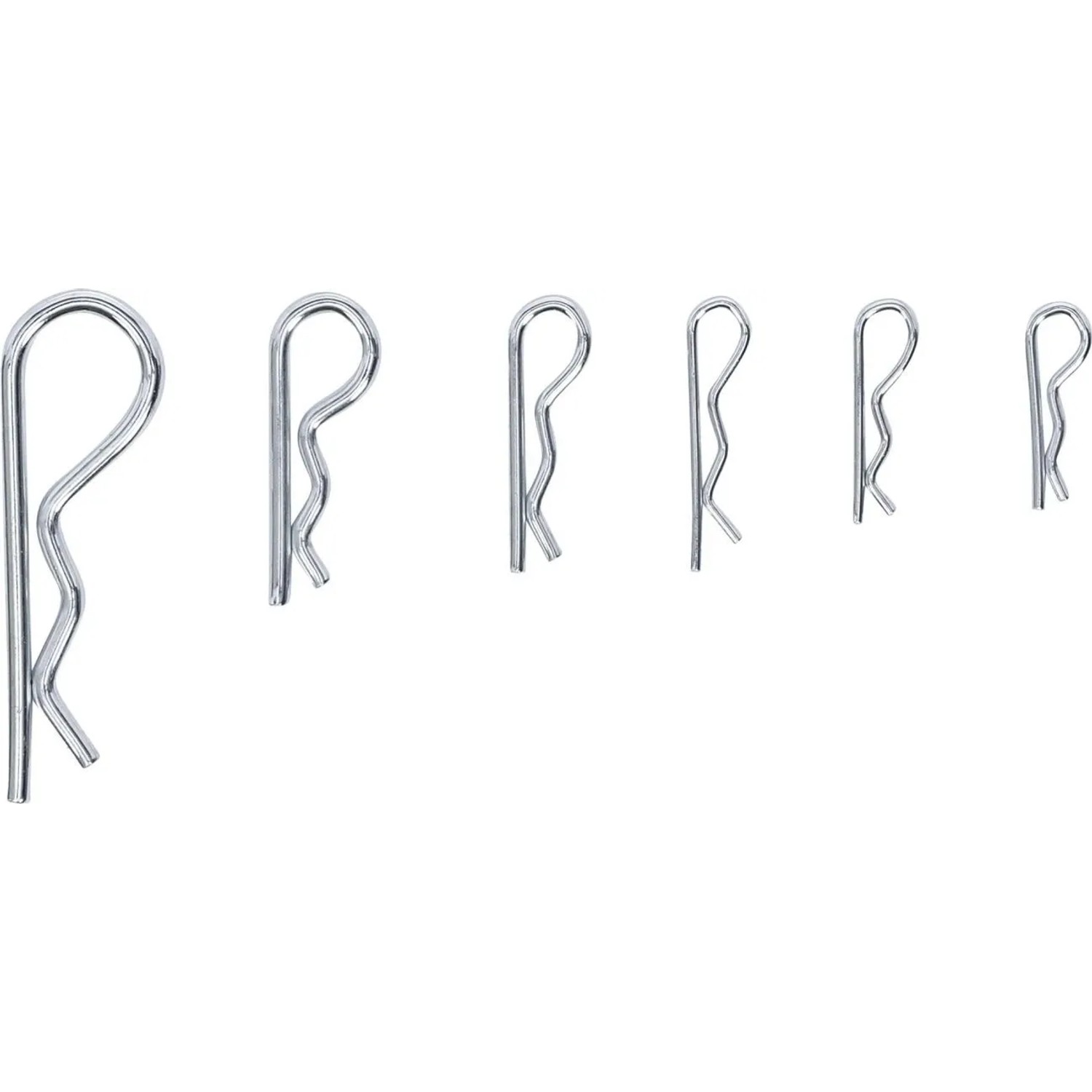 Westfalia Federstecker Sortiment Ø 2,4 - 4,0 mm 150-Teilig aus Metall Silber