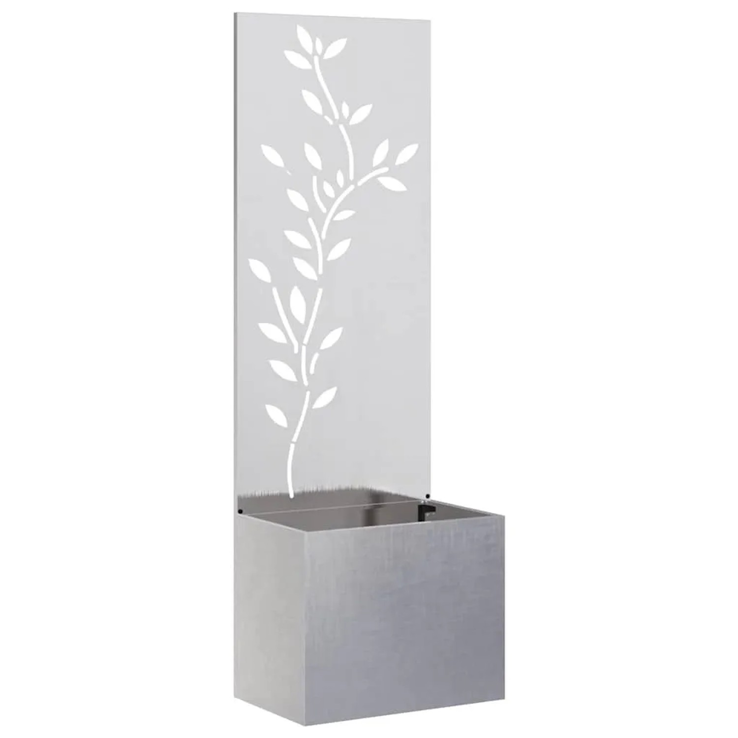vidaXL Garten Sichtschutz-Leinwand Floral Silber 50 x 140 cm Edelstahl 876480