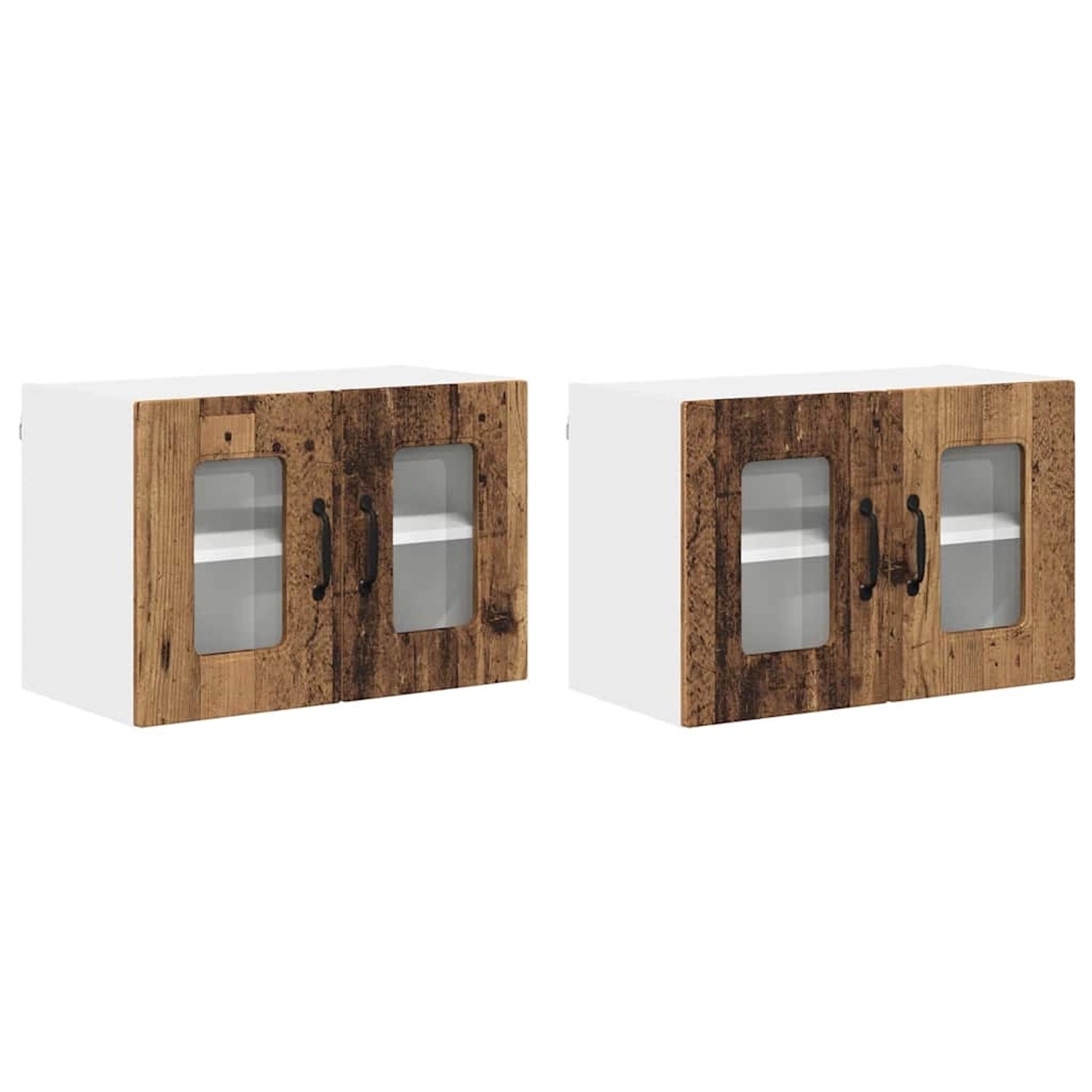 vidaXL Küchenwandschrank 2 Stk Altholz 60 x 31 x 40 cm Holzwerkstoff 884631 günstig online kaufen