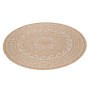 Beiger, runder Ayyildiz Outdoor-Teppich Comilla mit Vintage-Muster, 200x200 cm.