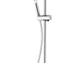 Verchromtes Schulte ExpressPlus Duschsystem Rain III mit Thermostat, Kopf- und Handbrause.