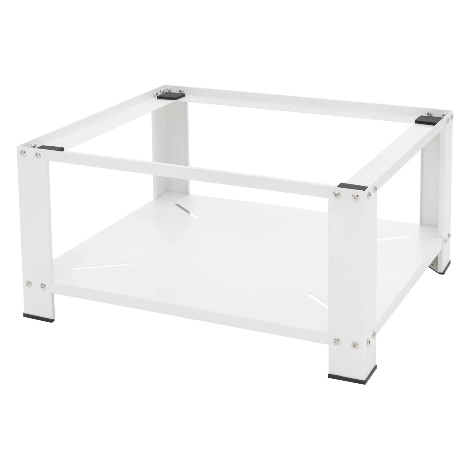 ML-Design Waschmaschinen Untergestell mit Ablage 63x54 cm Weiß Stahl
