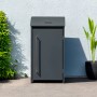 Westmann Mülltonnenbox Moderna, anthrazit, für eine 240L Tonne. Aufbewahrungsbox aus Stahl mit Deckel und Tür.