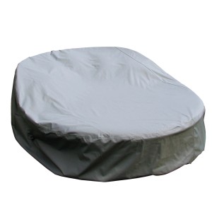 Graue Schutzhülle für eine Sonneninsel, Mehr Garten Premium, 185x50-75 cm.