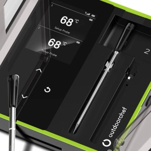 Outdoorchef Easy Check Grillthermometer Dual mit Bluetooth für exakte Temperaturkontrolle.