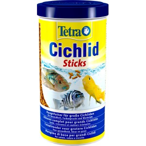 Tetra Cichlid Sticks 1L: Fischfutter-Sticks für Cichliden und große Zierfische.
