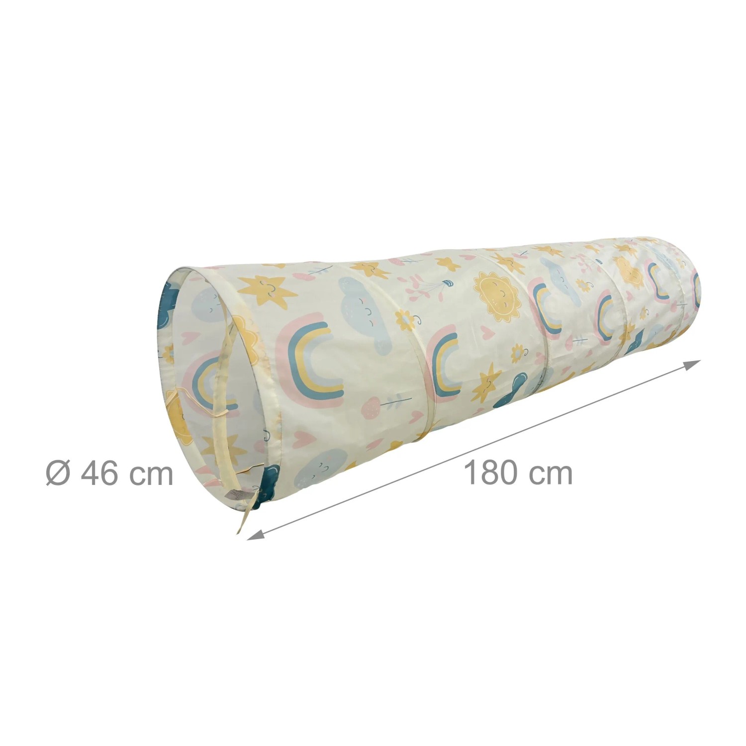 Relaxdays Spieltunnel Polyester Bunt Pop Up 180 cm x 45 cm 550 g_4