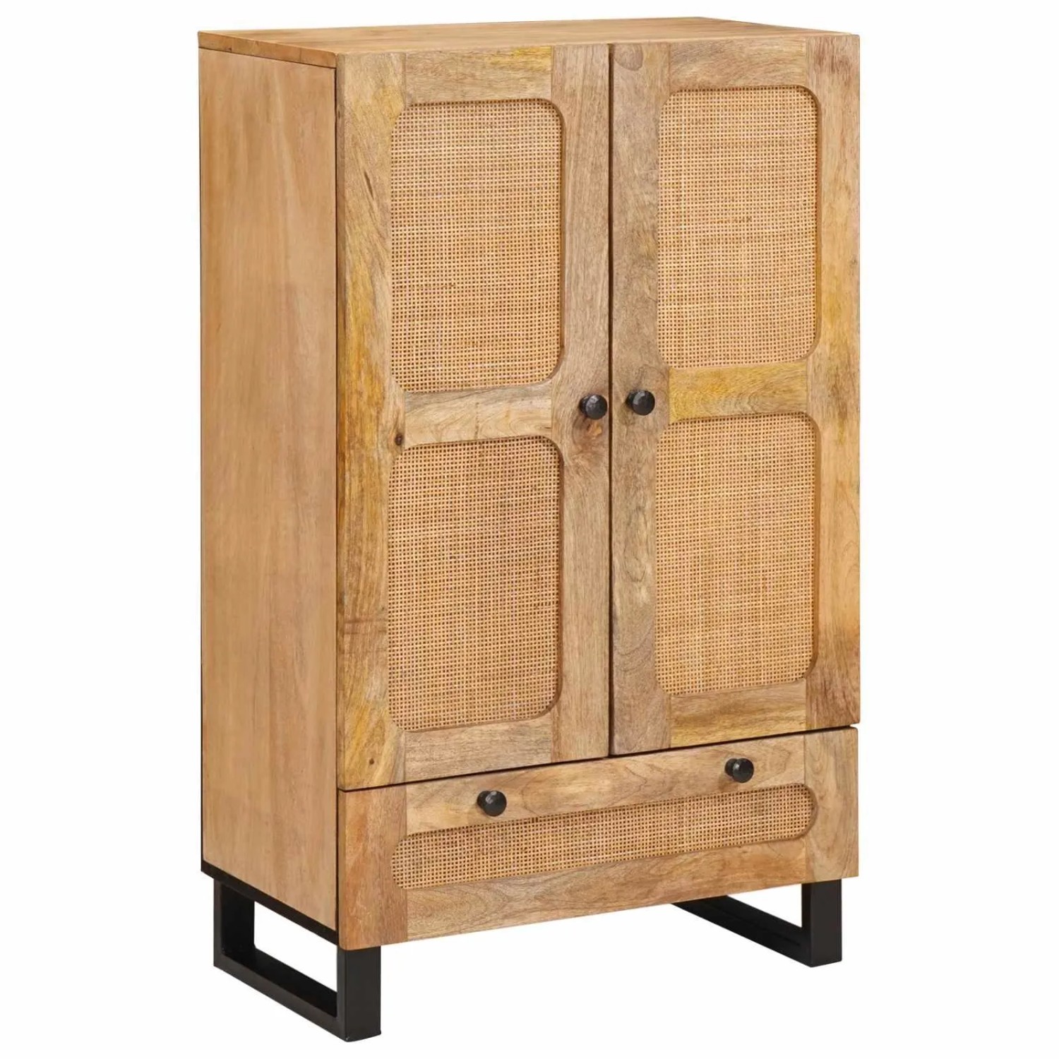 vidaXL Highboard mit Speicher Braun 40 x 33 x 110 cm Massivholz Mango 4018074