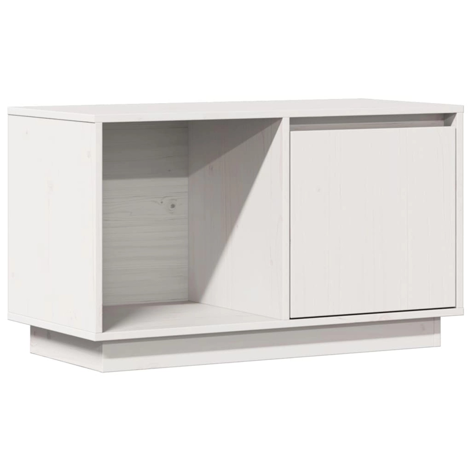 vidaXL TV-Schrank Weiß 74x35x44 cm Massivholz Kiefer 814335 günstig online kaufen
