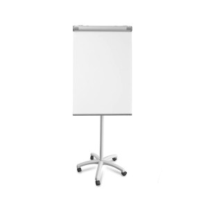Mobiles KARAT Flipchart Piranha mit Rollen und Whiteboard für Büro & Präsentation.