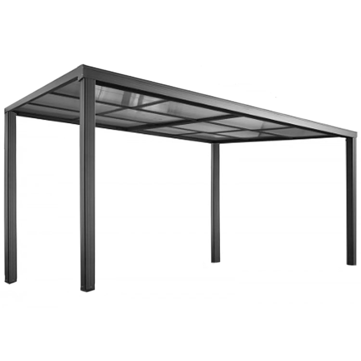 osoltus Terrassendach Veranda Freistehend mit Schiebedach 4 x 3 m Anthrazit