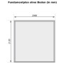 Fundamentplan des Karibu Express Gartenhaus Speedy A, Maße 213x217 cm, ohne Boden.
