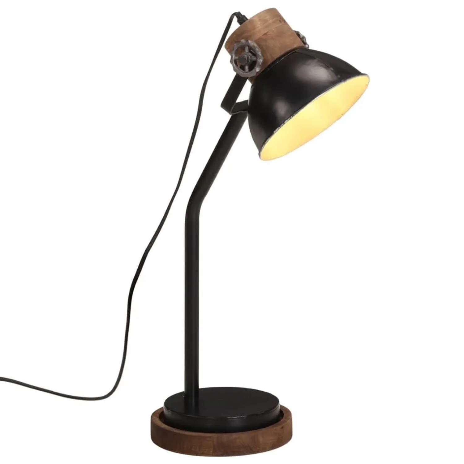 vidaXL Schreibtischlampe 25 W Schwarz 18x18x60 cm E27 371951