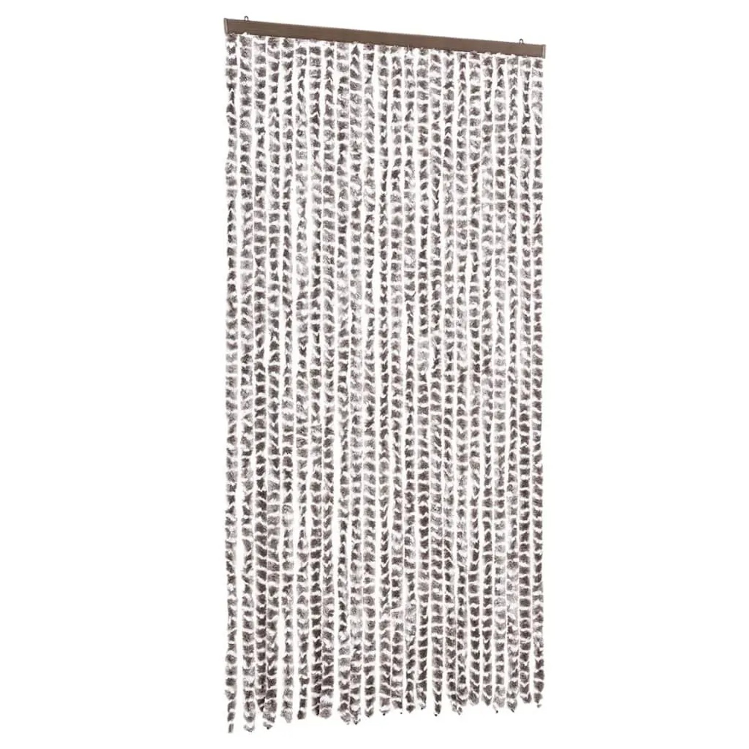 vidaXL Fliegenvorhang Taupe und Weiß 100x230 cm Chenille 377406